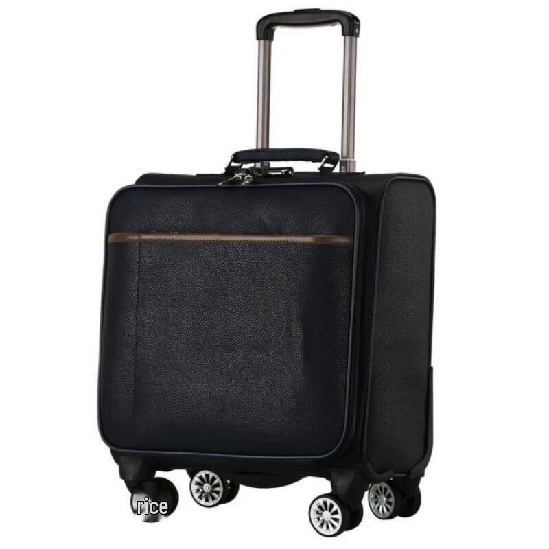 Shuangxinda 16-inch Black Carry-on Spinner Luggage with Password Lock