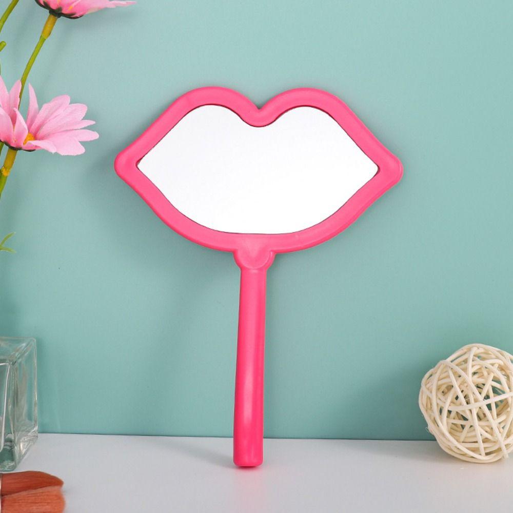 Plastic Handheld Mirror Decorative Portable Mirror Mini Make Up Mirror  Women
