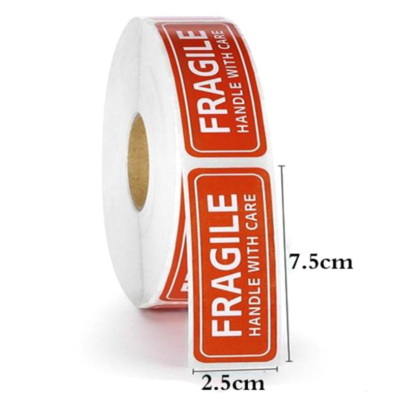 1Roll Fragile Stickers Candle Warning Label Candle Jar Container Stickers Waterproof Wax Melting Safety Label Vow Sticker Label