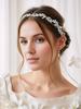Mailang Hair Band European and American Rhinestone Headband Golden Leaf Wedding Dress Accessories Bridal Headdress
