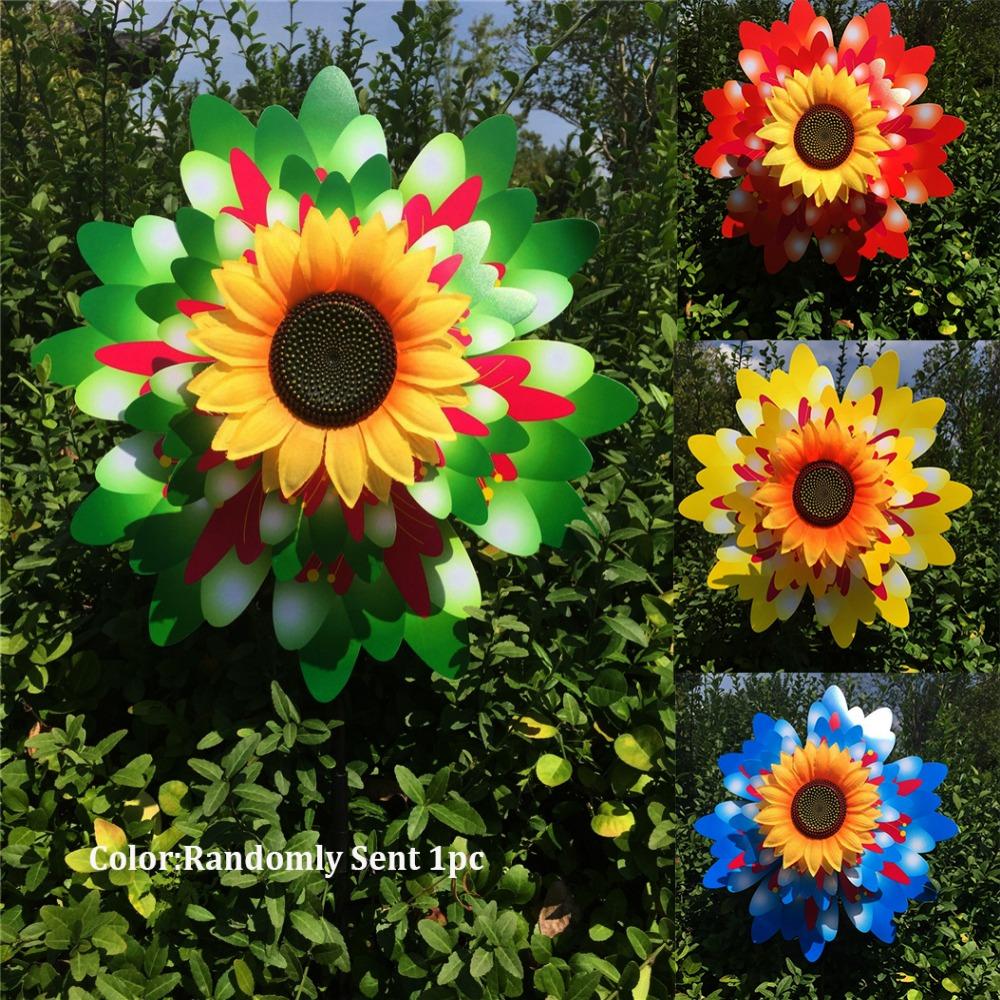 

PVC Rotating Wind Spinner Multistyles Pinwheel Windmill Outdoor Party Picnic Decor Random 1pc