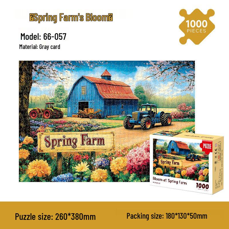 1000-Piece Cartoon Jigsaw Puzzle for Adults and Kids - Challenging Educational Stress Relief Toy Gift