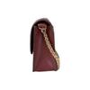 Michael Kors MK Sonia Chain Solid Color Large Logo Flap Leather Shoulder Crossbody Bag Medium Women Bags Berry-Purple 35F1G6SL3L-MERLOT