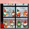 Snowflake Claus Santa Pvc Static Window Decals Set For Christmas Decorations