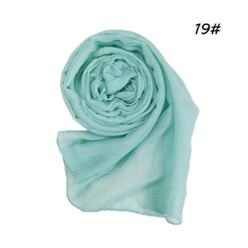 New bronzing Bali yarn women's scarf monochrome gold sprinkled long scarf elegant and fashionable