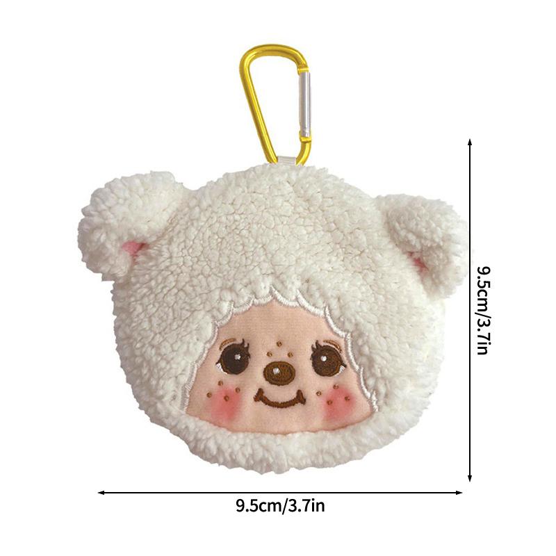 Cute Monchhichi Moneybag Cartoon Monchki Zipper Bag Purse Kawaii Backpack Hanging Keychain Charms Pendant Fans Favor