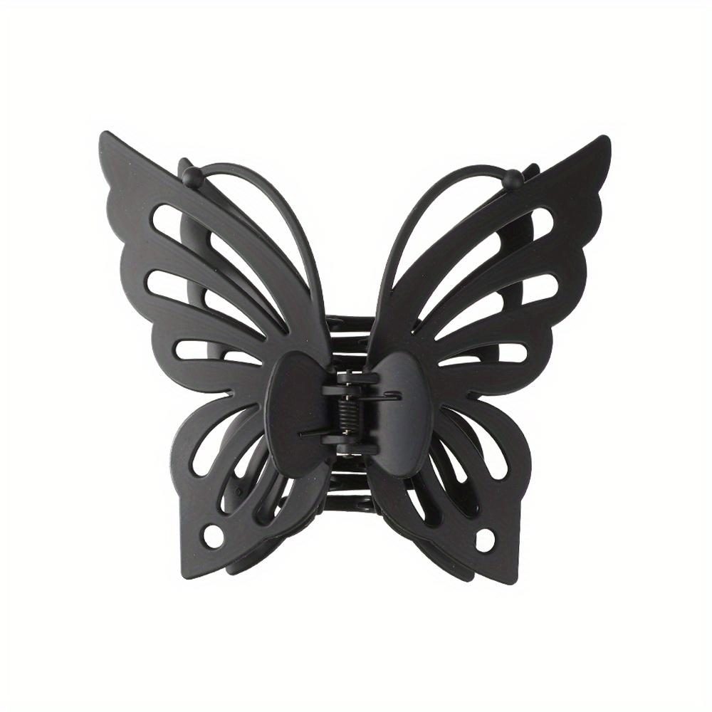 1pc Large Hollow Out Butterfly Hair Clip Elegant Bohemian Matte Hairpin with Intricate Cut-Out Design Secure Clip for Women Updos Parties Weddings