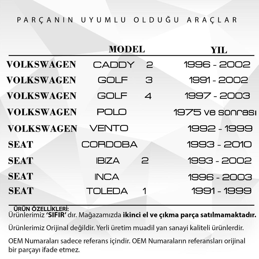 Door Lock Button (4 Pieces) for Volkswagen Golf Caddy Seat Ibiza