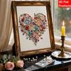 Frameless Love Pearl Painting Kit 30x40cm Floral DIY Pearl Art Elegant Gem Art for Home Wall Decoration Perfect for Living Room & Bedroom