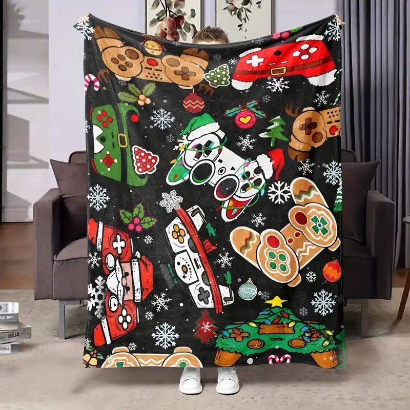 Game Controller Blanket Flannel Blanket Nap Sofa Office Bed Camping Multi-Function Blanket