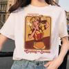 Lets Summon Demons Aesthetics T Shirt Unisex Summer Casual Harajuku Cartoon Print Satan Short Sleeve Tops Camiseta Streetwear
