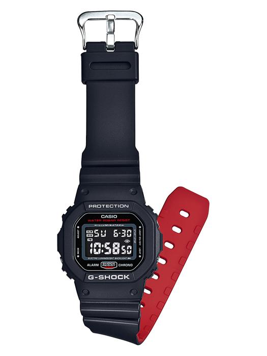 Casio G-SHOCK Men's Resin 200M Water Resistant Shock Resistant Alarm Quartz Watch DW-5600HR-1