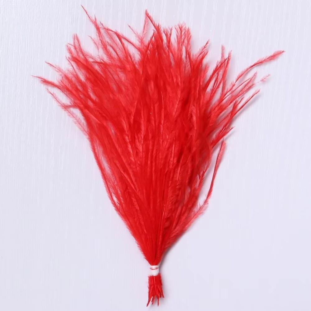 100Pcs DIY Ostrich Feathers Ribbon Tassel Loose Plumas Decorativas  for Clothes Decoration