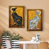 Vintage Ägyptische Haustier Katze Retro Leinwand Gemälde Altes Ägypten Pharao Goldene Luxus Klassische Kunst Poster Drucke Home Wand Dekor