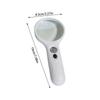 White Magnifying Glass Handheld Main Lens 3X Secondary 45X Magnifier With Led Light For Reading Magnifying Glass Jewelry Loupe