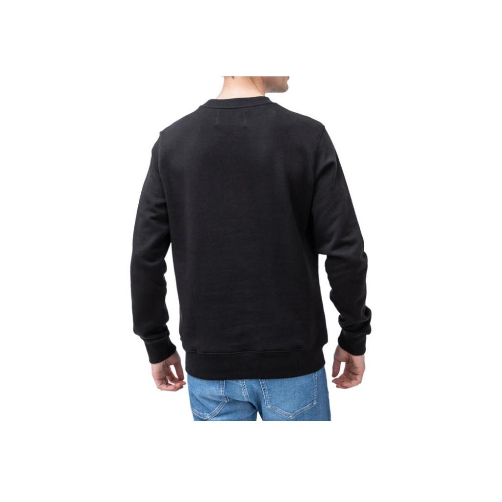 Calvin Klein Letter Print Crew Neck Loose Long Sleeve Sweatshirt Men Sweatshirt Black J30J320903-BEH