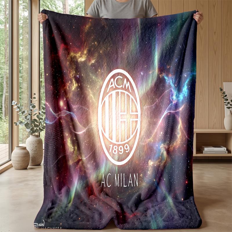 AC Milan Theme blanket Soft Flannel Blanket Plush Throw Blanket Cozy Sofa Bed Blanket for Home Decor