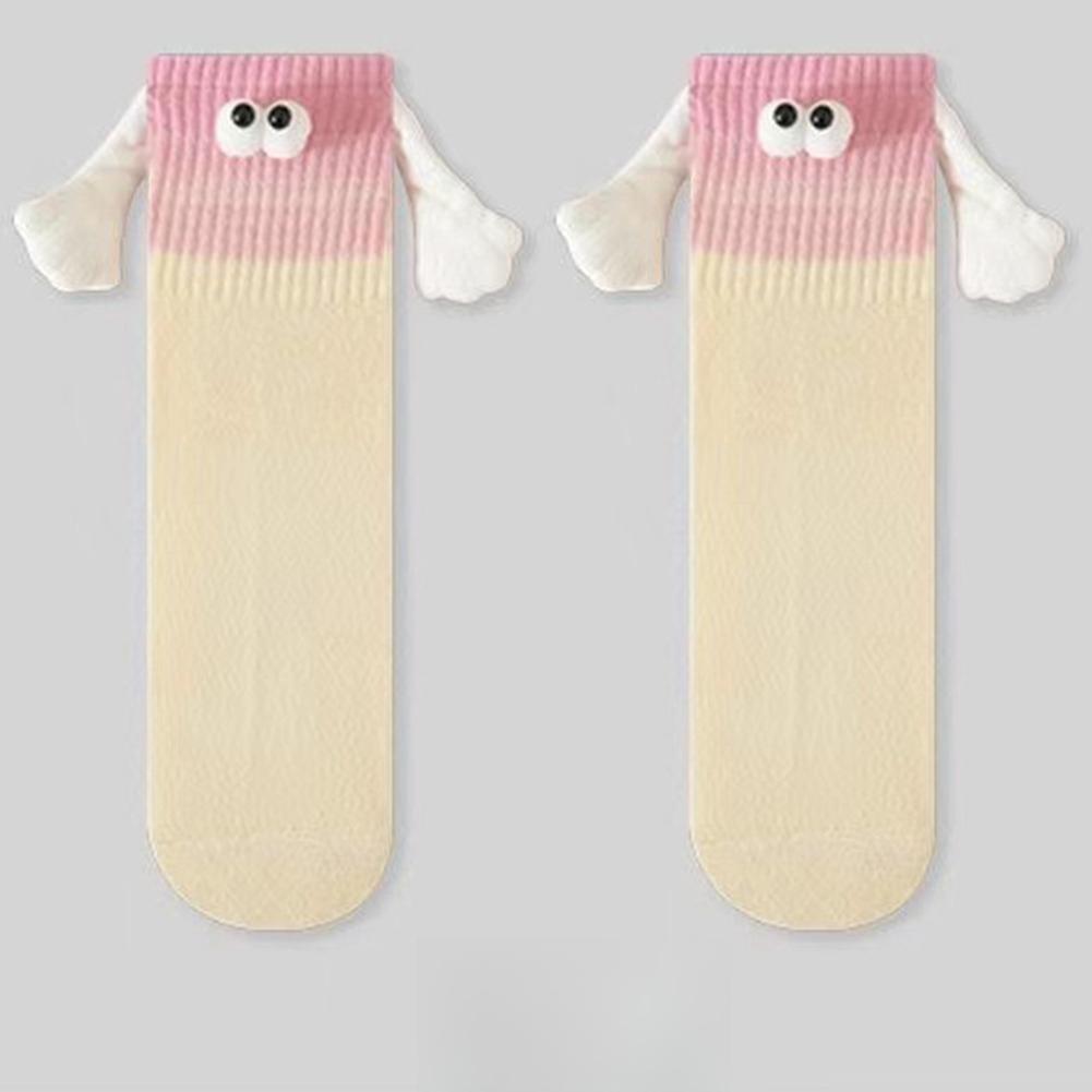 Holding Hands Magnetic Socks Fun Color Cartoon Sock for Women Men Crazy Novelty Valentine's Gifts For Couples Anniversary Friend