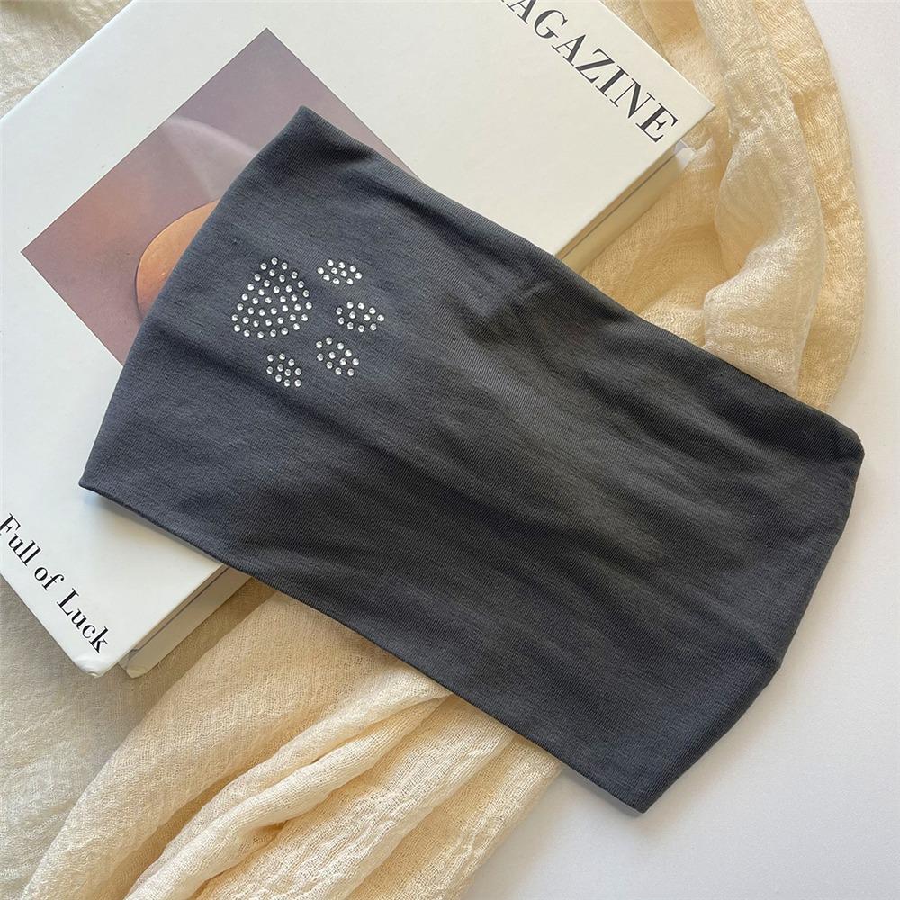 Trendy Elastic Hairband Stretchy Solid Color Turban Photo Shoot Y2K Hair Accessories for Women