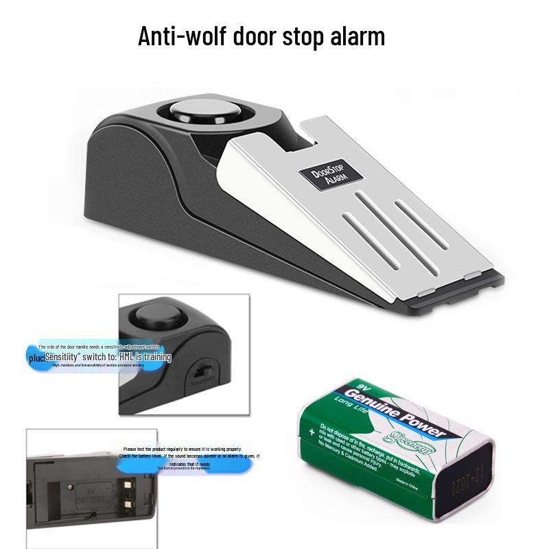 Anti-theft Doorstop Alarm for Home & Hotel – Personal Security Blocker
