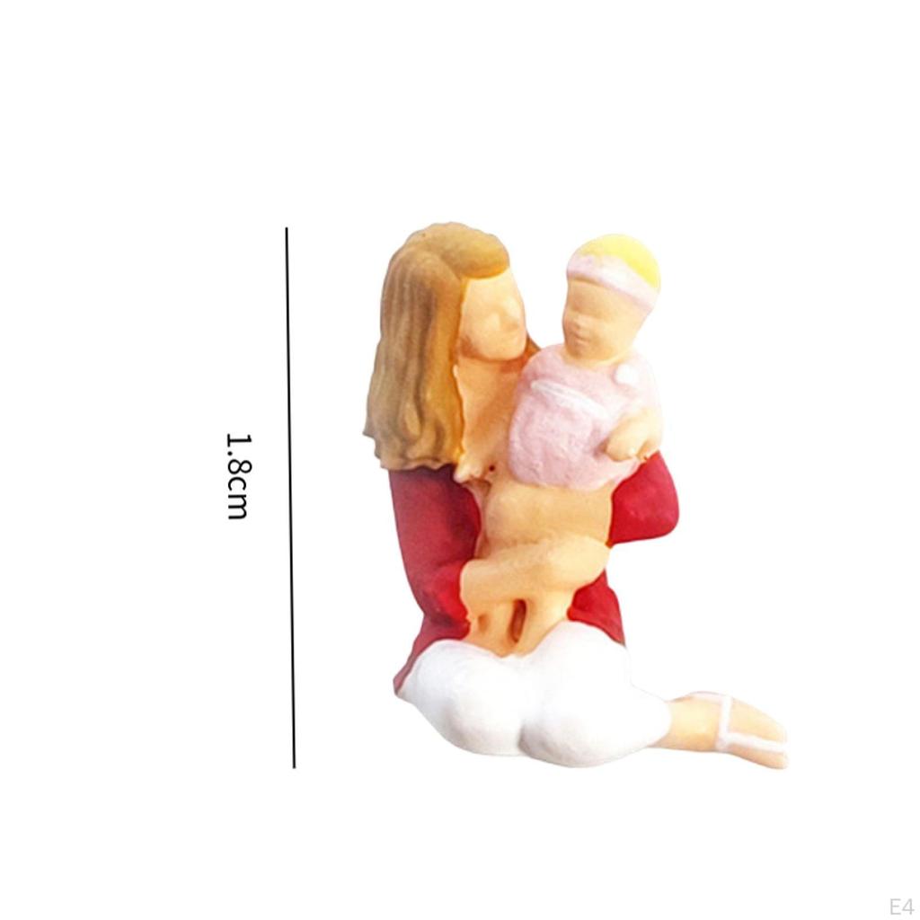 1/64 People Figure Miniature Diorama for DIY Scene Decor Collectibles Desktop Ornament Hand