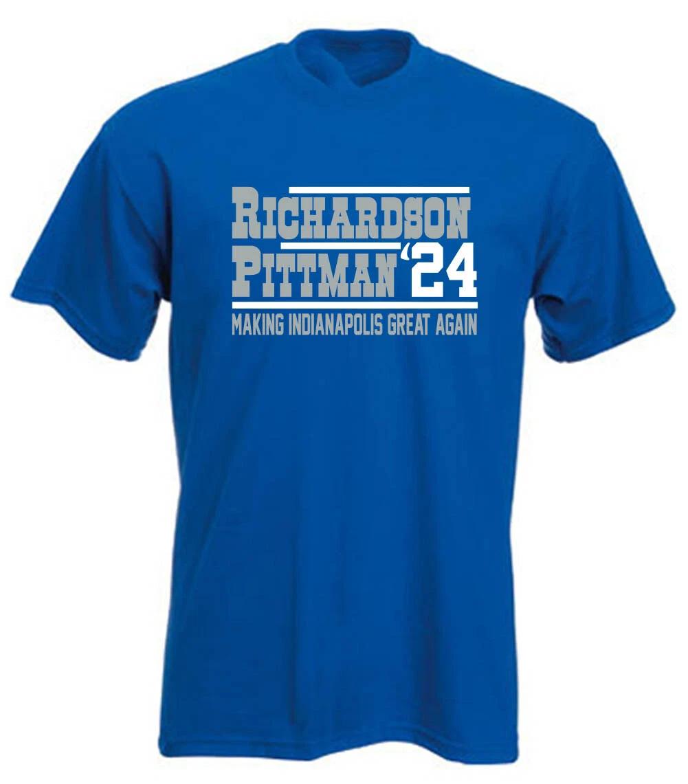Anthony Richardson Michael Pittman Colts 2024 Long Short Sleeve T-Shirt L