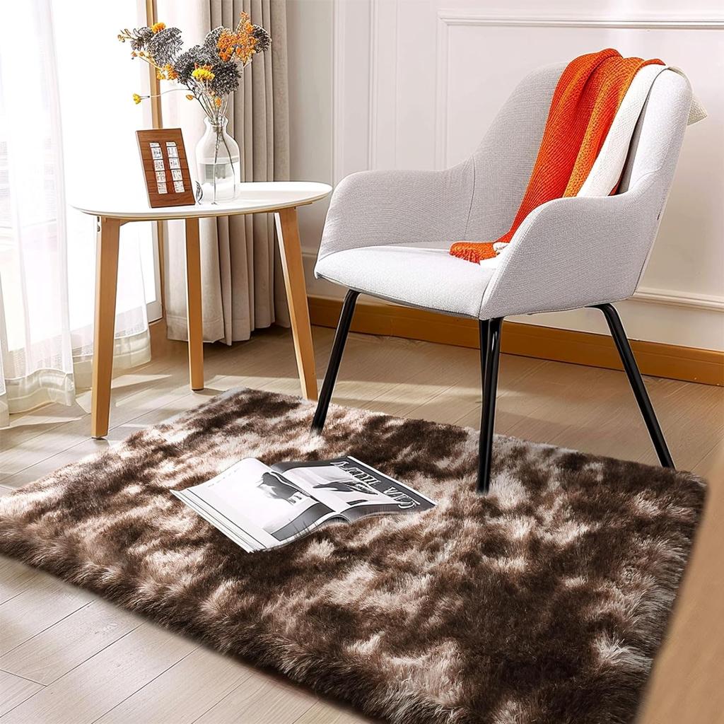 Silk Wool Bedside Rug Living Room Bedroom Baby Room Soft Home Decor Rug Washable Stain Resistant Floor Mat