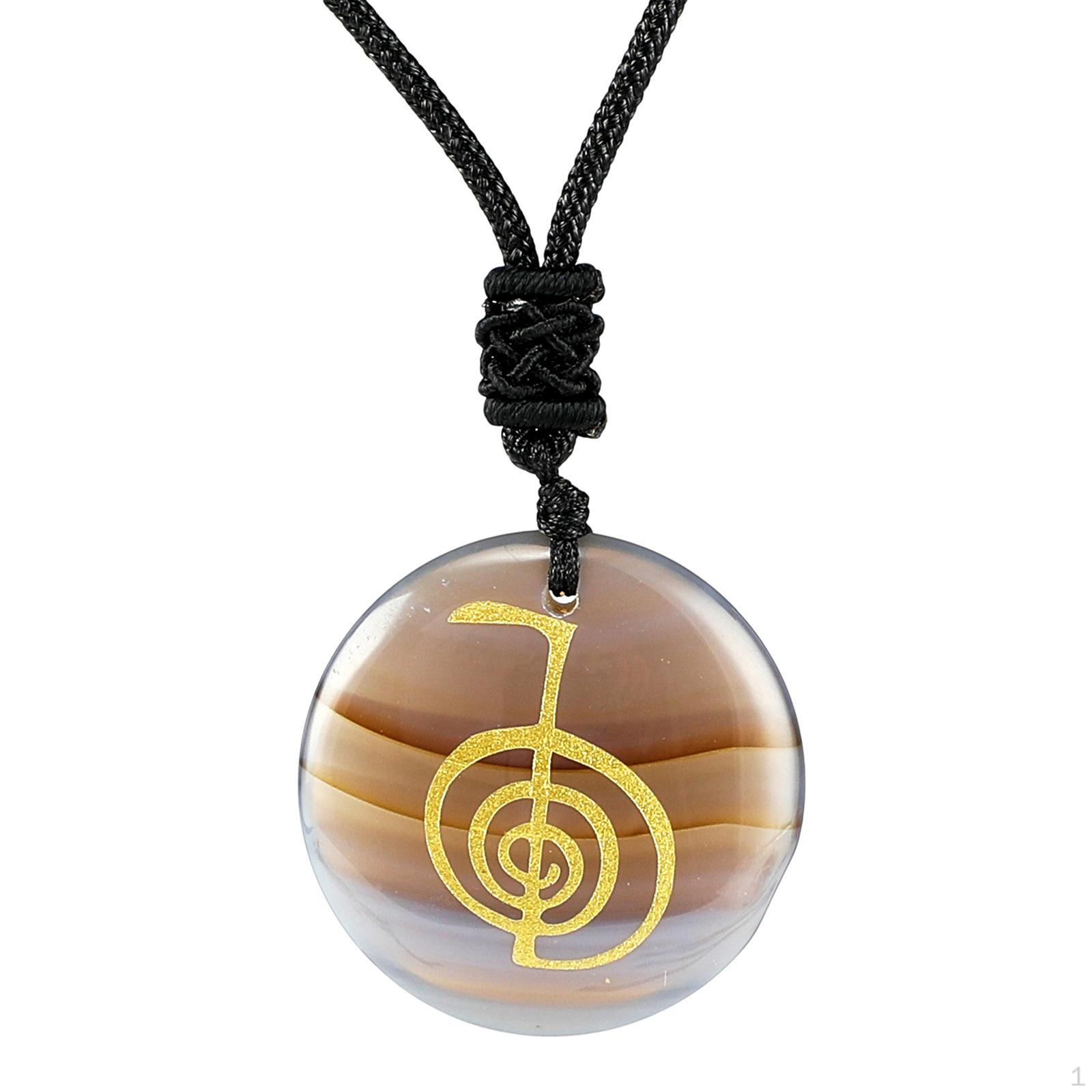 

30mm Diameter Round Necklace Pendant Cho KU Rei Symbol Color Fashion Vintage Amulet Jewelry for сірий колір