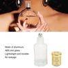 3pcs Refillable Perfume Bottle 10ml Golden Cover Transparent Glass Refillable Perfume Container for Travel