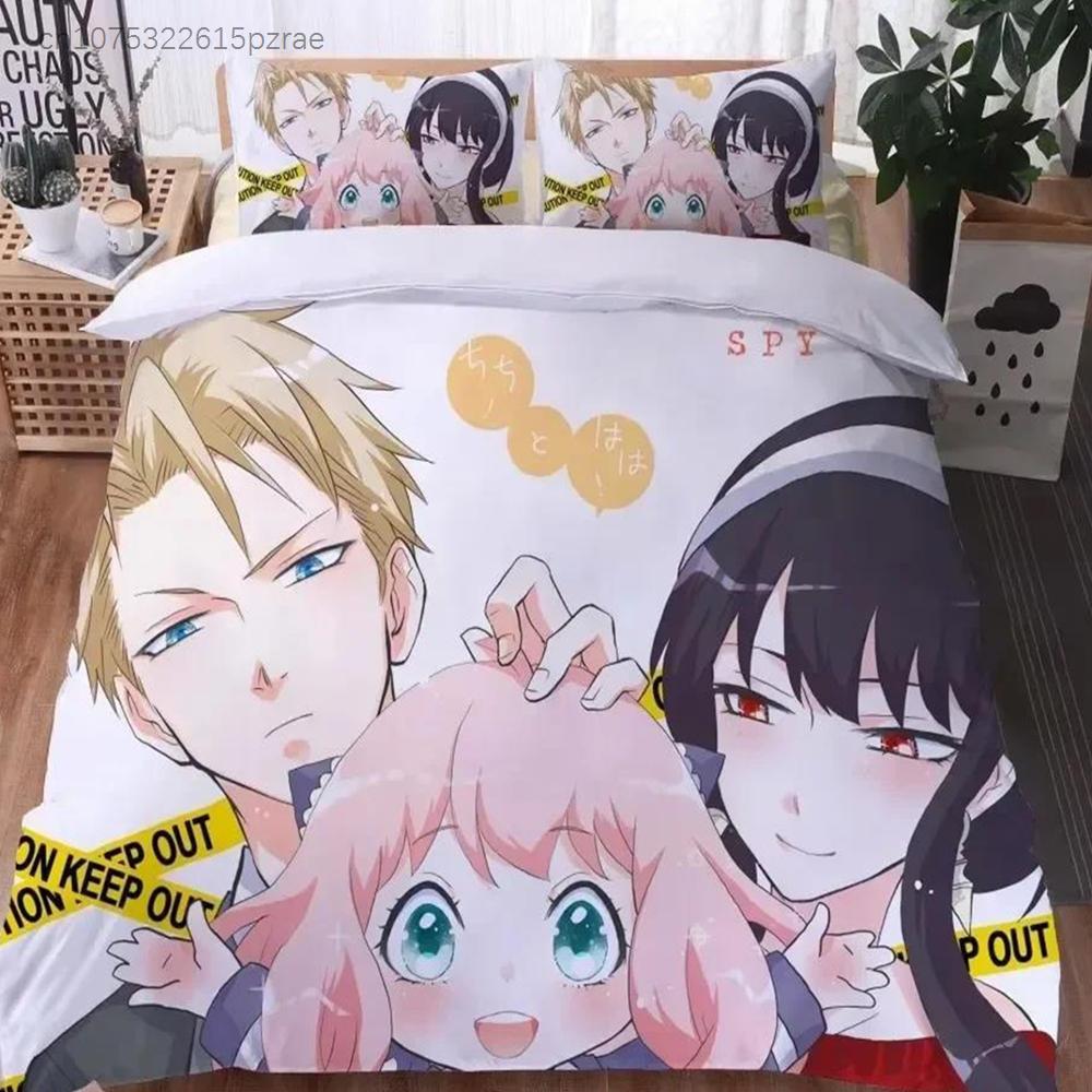 3D Print Anime SPY×FAMILY Anya Forger 3D Duvet Cover Bedding Set Comforter Linen Pillowcases Home Decor Single Double King Queen