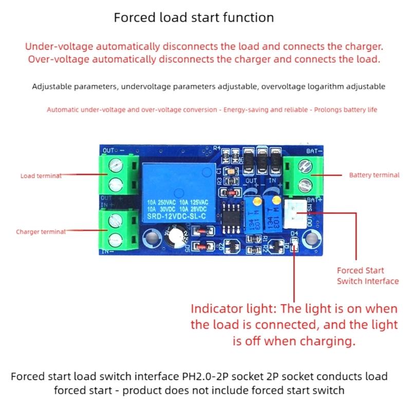 12V Battery Voltages Protector Auto Cut Off Control Board With Adjustable Shutdown Setting