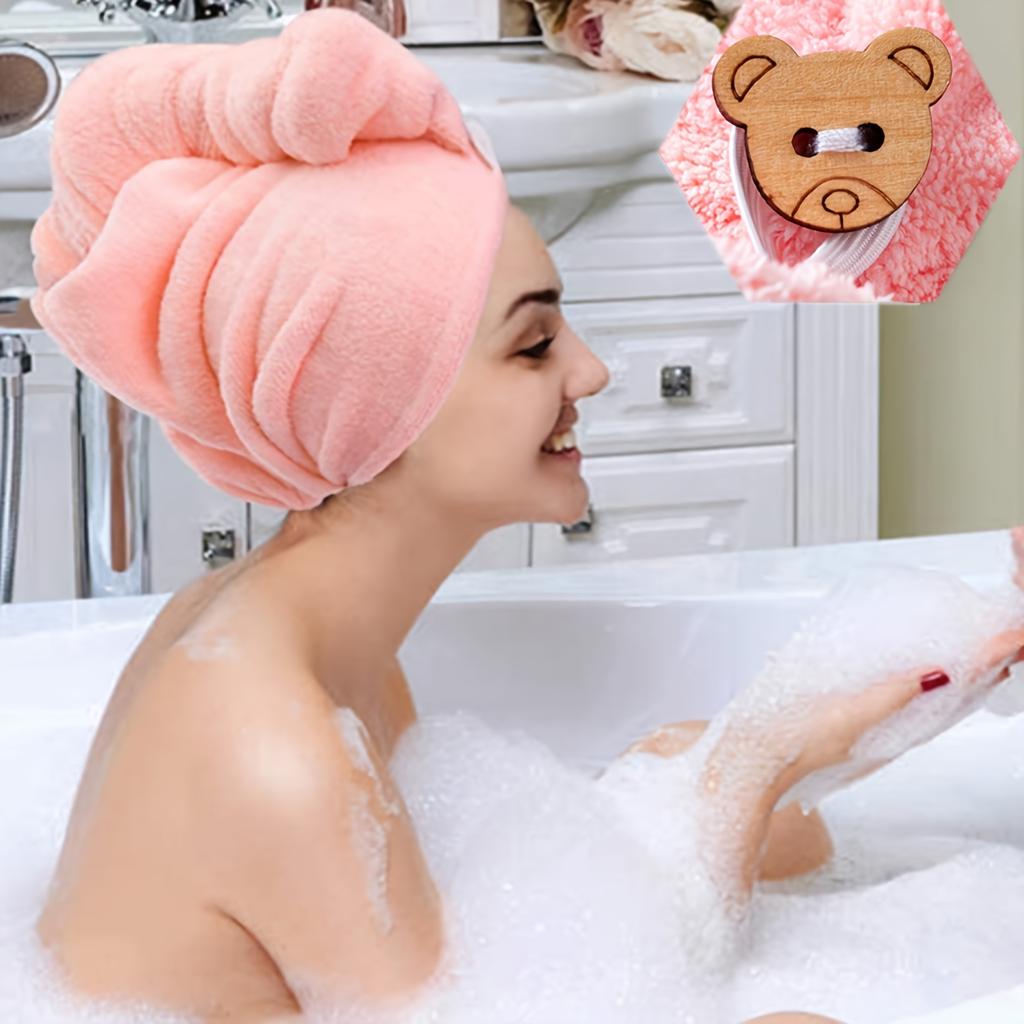 Women's Quick Dry Hair Towel Hat: Soft Microfiber, Super Absorbent and Quick Drying, Solid Colors .