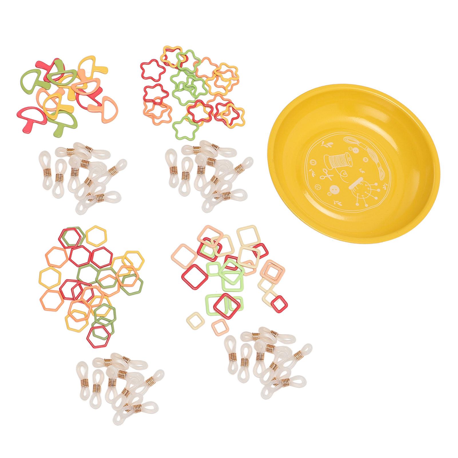 

Магнитная подушка для хранения блюдца с булавок, круглая чаша для шитья с 4 наборами маркеров стежков синего цвета жёлтый