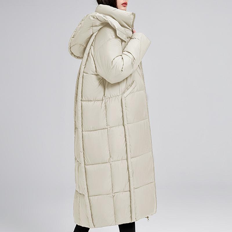 Fashion Winter Long Coat Women Parkas Hooded Elegant Loose Thick Warm Oversize Outerwears Lady Jackets