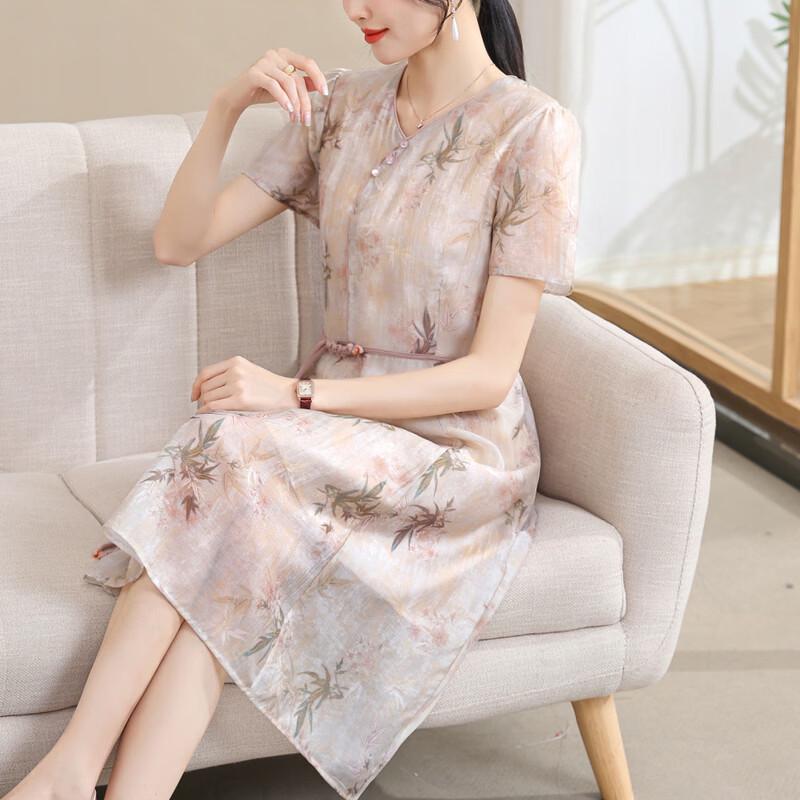 Women's New Chinese Style Short Sleeve A-Line Dress