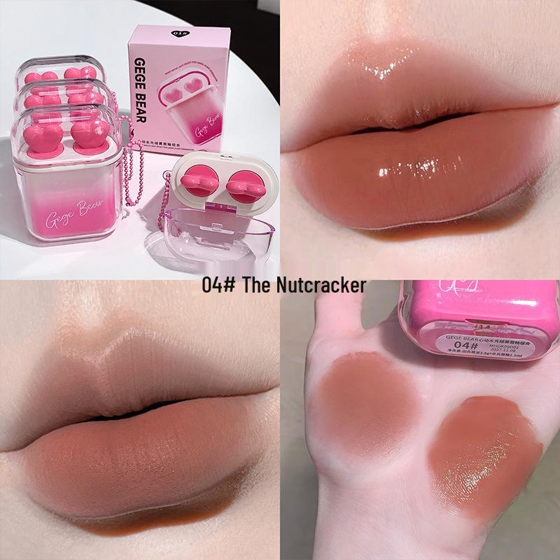 GegeBear Samtiger Nebel Lippenlack Set: Langanhaltend, Intensive Farbe, Koreanischer Stil für einen energiegeladenen Look.