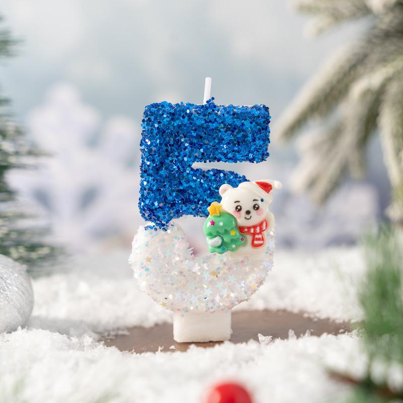 Innovative Christmas Party Atmosphere Decoration Snowman Numbers Candles