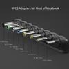 96W Universal Laptop Power Charger Adapter 8Pcs 12V to 24V Adjustable Portable Charger EU Plug