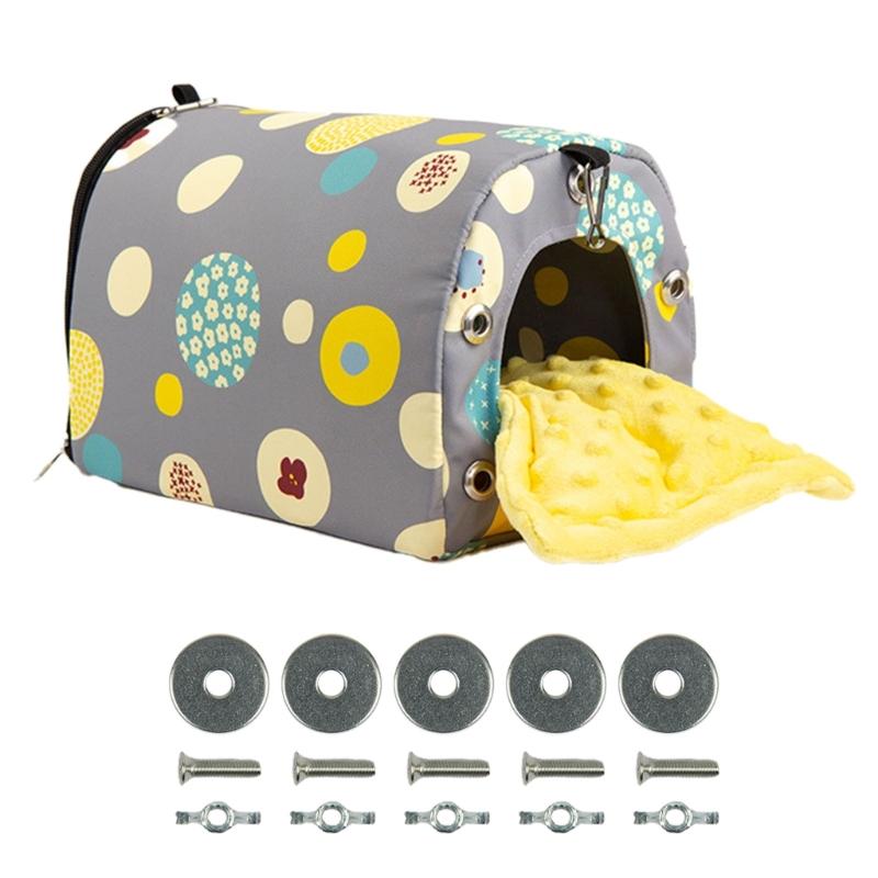 CageMounted Bird Nest Parrots Hideaways Tent Nest Bird House Bird Hammock Bed Warm Nest for Budgies Birdcage Accessories S