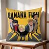 Hot Anime BBanana Fish Cushion Cover Natural Linen Organic Fabric DoubleSided Printing Couch Pillow Covers Home Decor