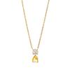 Zodiac Birthstone Cubic Zirconia Necklace: Retro Artistic 18K Gold-Plated Titanium Chain