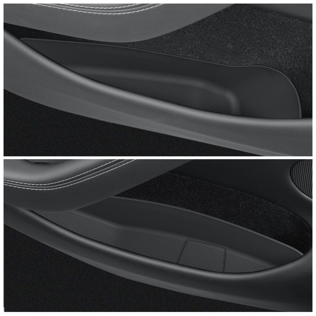 For Tesla Model Y Juniper/Launch 2025 Car Side Door Handle Storage Box Accessories Front Rear Door Anti Dirty Organizer Tray