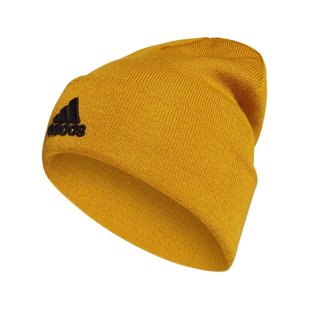 Adidas IRJ30 Strick-Logo-Mütze in Legacy Men's Gold/Legacy Gold/Schwarz (FT8843) (Freie Größe)