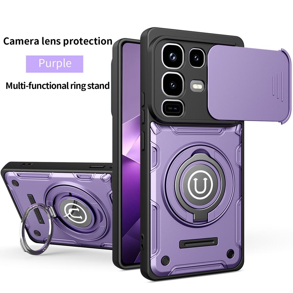 For Infinix Note 50 4G Case Infinix Note 50 Pro Cover Magnetic Armor Shockproof Ring Holder Case Magsafe Wireless Charge Cover
