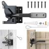 Metal Self-Locking Gate Latch Spring Cable Pull Heavy Duty Fence Gate Latch Automatic Slam Catch with Bolt Garden Gate Lock