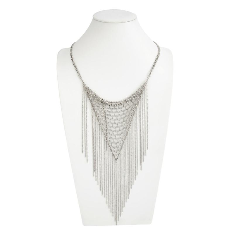 Vintage Inspired Layering Fringe Necklace Lightweight Iron Chain Offering Comfort For Extended Wear Handwoven Design