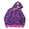 Women Bape Men Zip Up Jacket Shark Printing Hoodie Streetwear Fashion