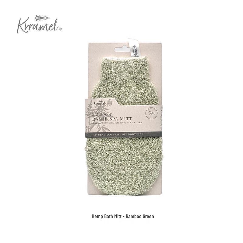 KRRAMEL Bamboo Fiber Exfoliating Bath Mitt