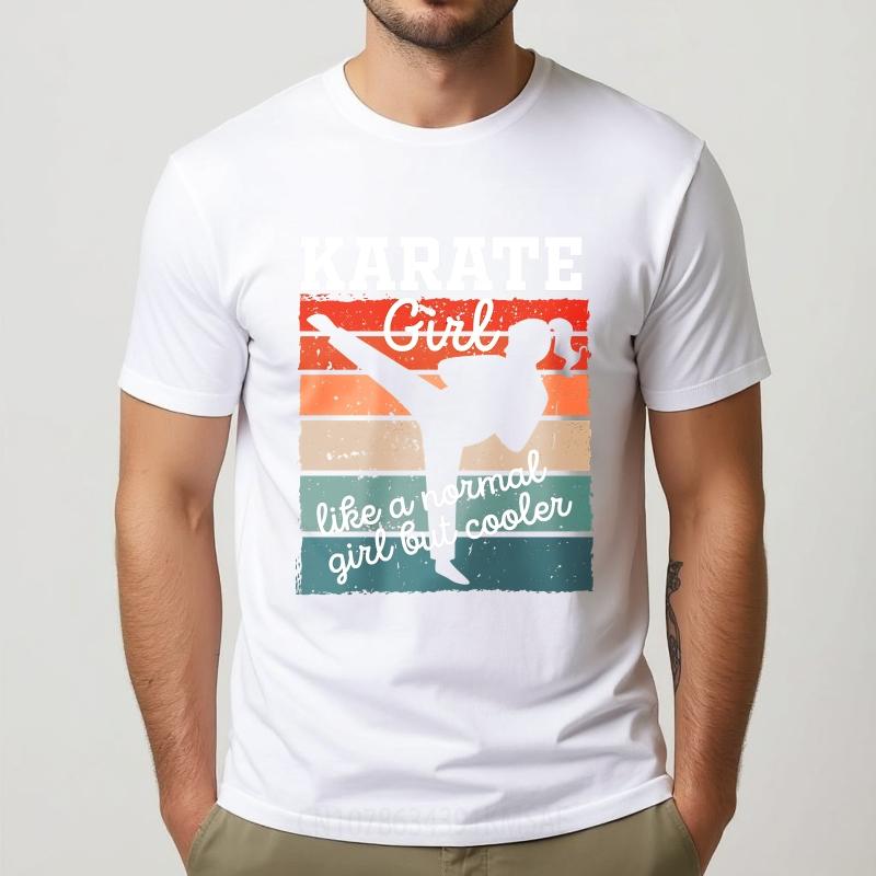 Rock Unisex Round Neck tshirt Oversized Karate Girl Like A Normal Girl But Cooler Comfort For her tees summer teeshirt for him