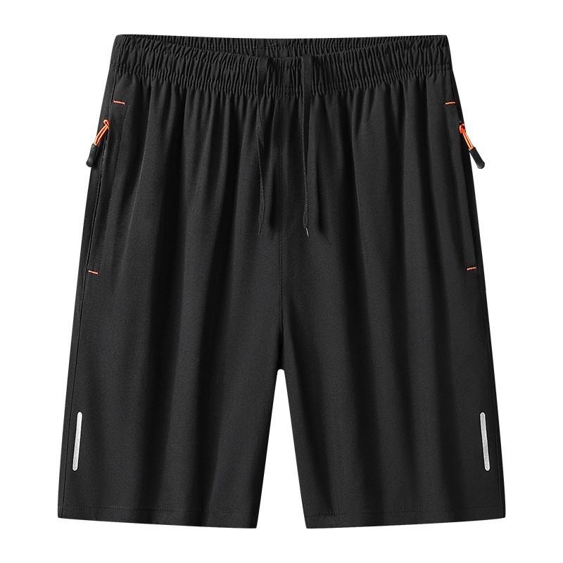 Summer Quick Drying Ice Silk Sports Casual Five Quarter Pants Plus Size Beach Men’s Shorts